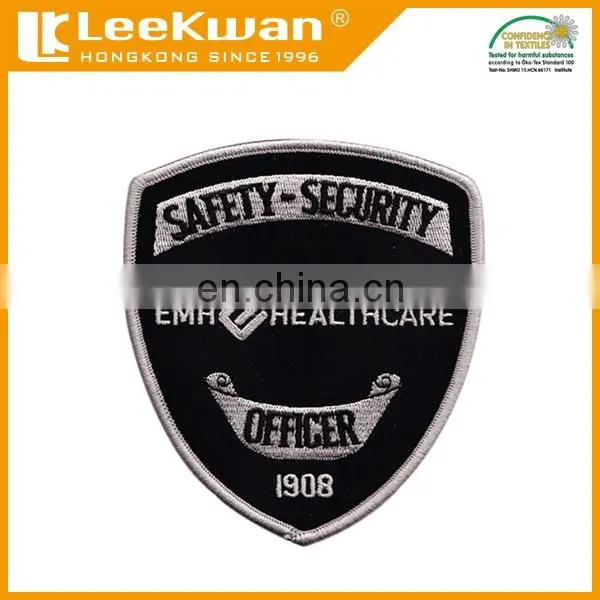 Sew-On Style Of Embroidery Safe Security Badge Patches,Security Uniform Patches,Safety Badges