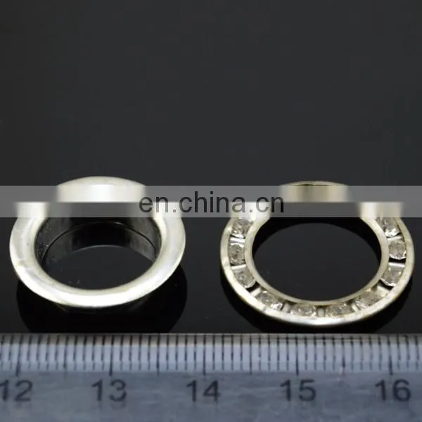 Rhinestone nickle metal brass eyelet washer