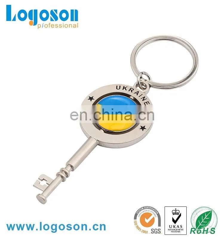 2017 Logoson zinc alloy spinning Keychain