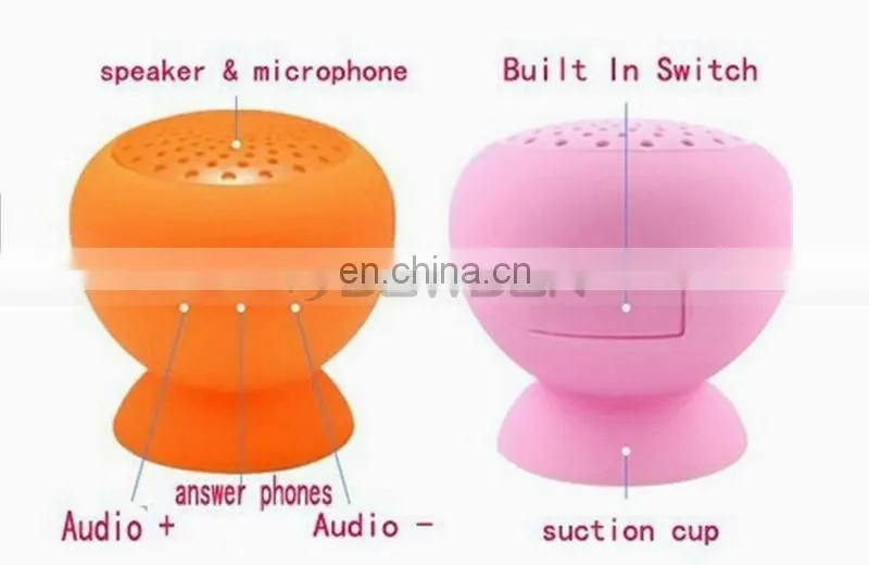 140mm 3W Bass Support Card Cute Silicone Sucker Wireless Mini Speaker