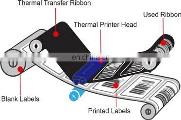 YD-183 Normal Premium White Wax Resin Barcode labeling TTR printer Thermal Transfer Printing Ribbon