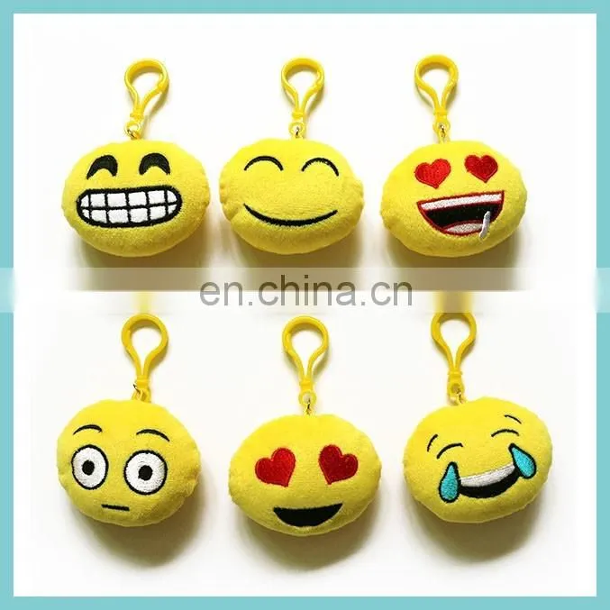 new developed 6 designs of plush poo emoji carabiner keychain