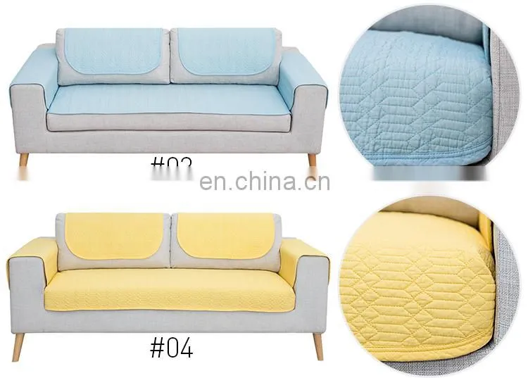 100% Cotton latest design couch cover stretch quilted sofa cover