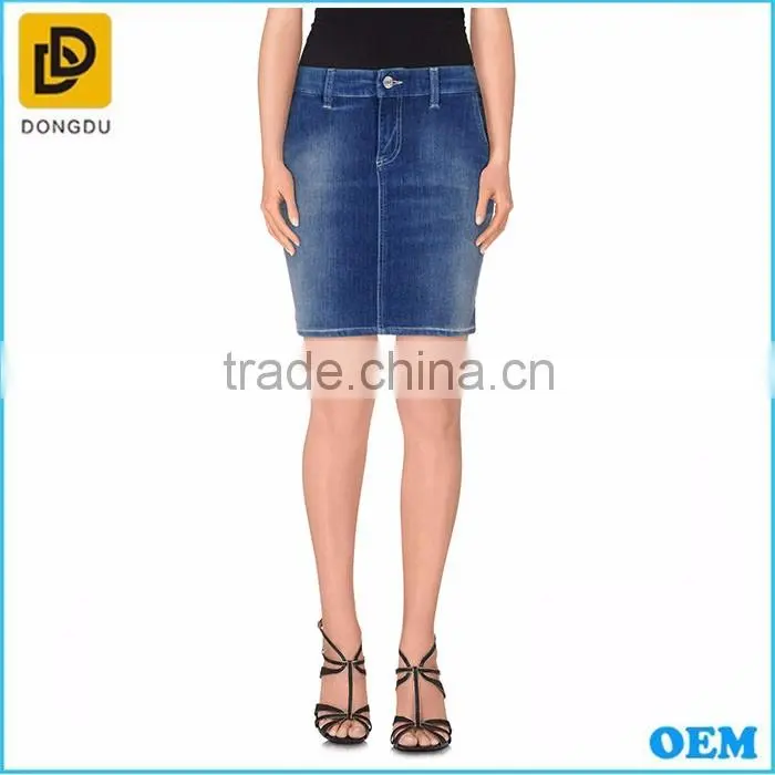 Hot sale latest mini denim skirts design