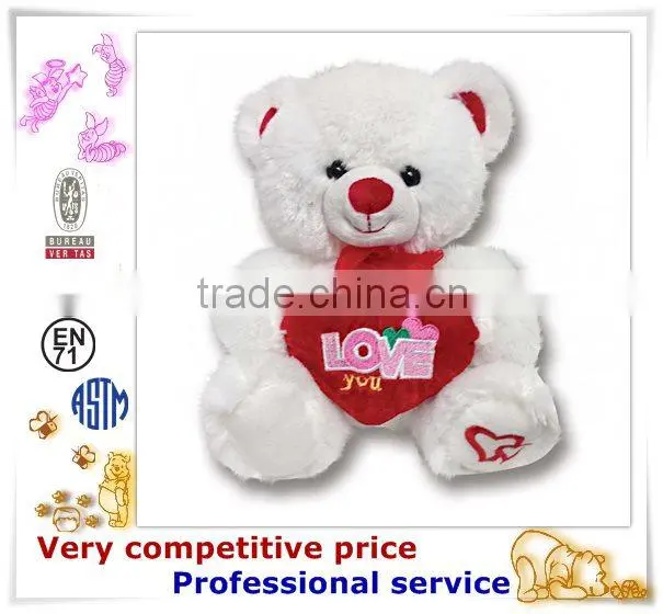 OEM Stuffed Toy,Custom Plush Toys, valentine plush dog with heart