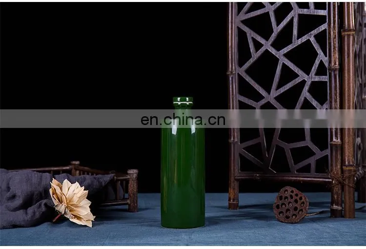 Jingdezhen Weian 500ml Six Colors Raw Stock Bottle Ceramic Wine Bottles