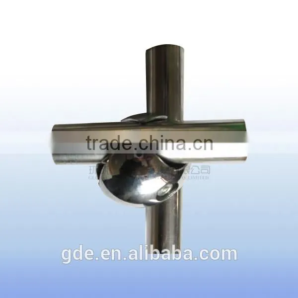 Metal chrome 2- way 25mm round tube joint,Joker&Uno