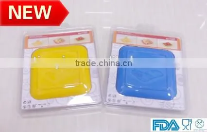 Dinner ware colored silicone 6"square plate