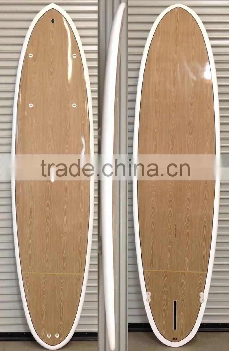 Surfboard type wooden stand up paddle boards/wooden color SUP paddle boards
