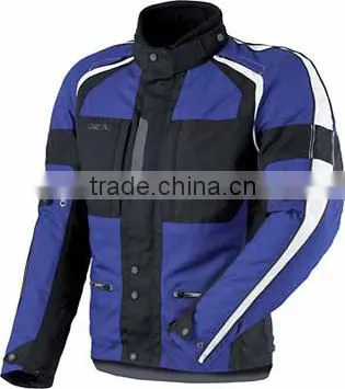 Men's Cordura Touring Motorcycle Jacket - Black with Red