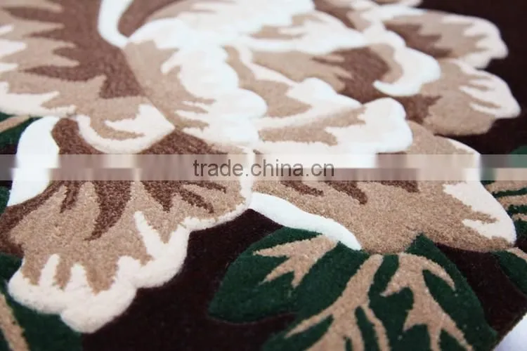 Floral Commercial Carpet Axminster Jute Carpet YB-A082