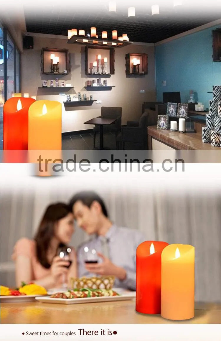 ABFGHI Lycas patented Ivory pillar flameless 3D moving flame led candle niganha