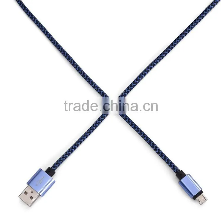 Micro USB Cable 5V 2A Quick Charge Metal Braided Cord Data Sync Wire for Micro Phone