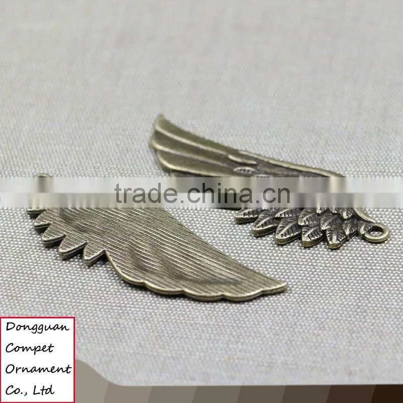 Wholesale jewelry accessories metal craft zinc alloy big angel wings pendant