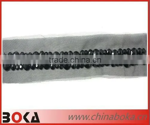 Korean rhinestones bridal lace trim for garment