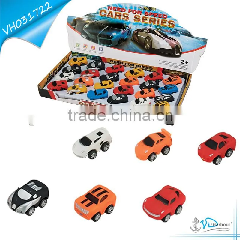 Vinyl Mni Small Cartoon Pull Back Action Toy Car