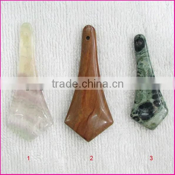 JF6879 Natural gemstone semi precious stone donut pendants