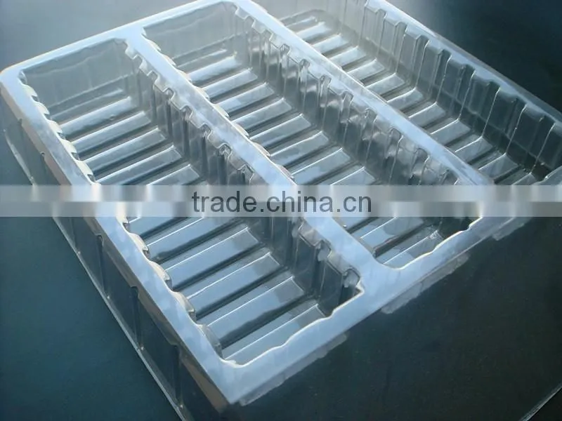 disposable blister PET clear plastic tray