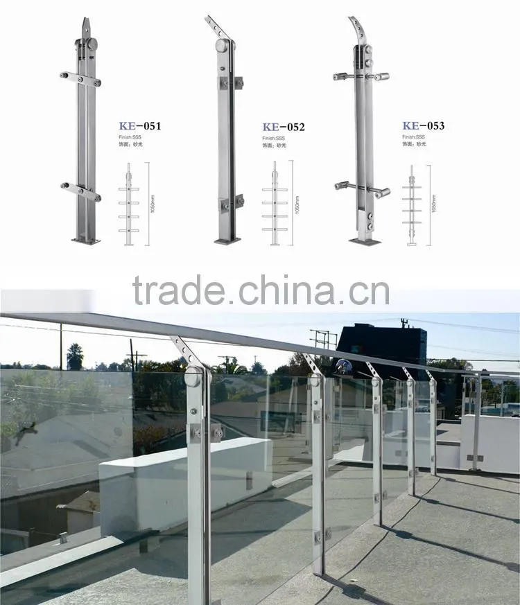 stainless steel glass fixing balustrade with accessories