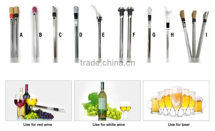 top sale ice beer bottle cooler stick, high quality Wine Chiller Stick