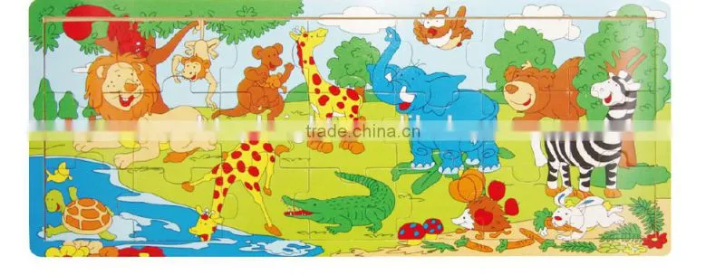 2014 popular child toys silk screen printing 21 pcs car bus plane boat design custom jigsaw puzzle