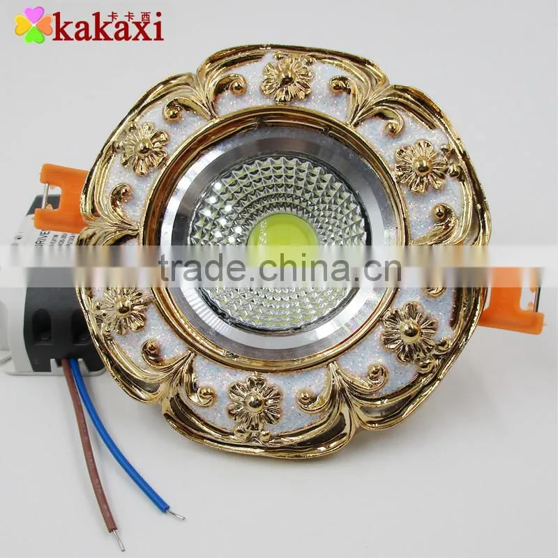 European LED Ceiling Light COB Lamp 3W 5w Resin + Aluminum LED Downlight