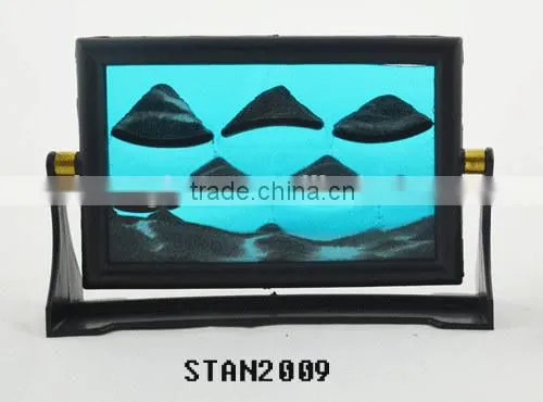 STAN2009-BL Moving sand art with Wooden frame sand art