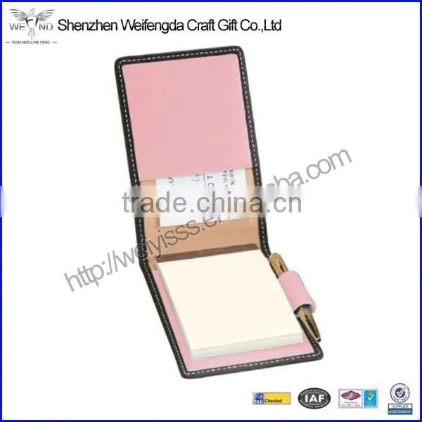2015 High Quality Covenient Multi-color Small PU Leather Memo Pad