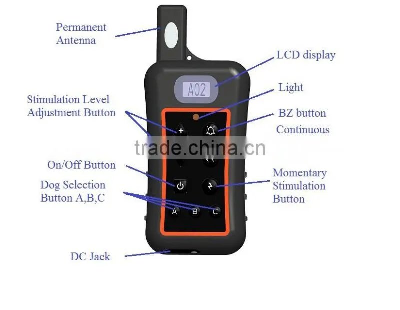 1200 meter range waterproof wholesale hunting dog collar