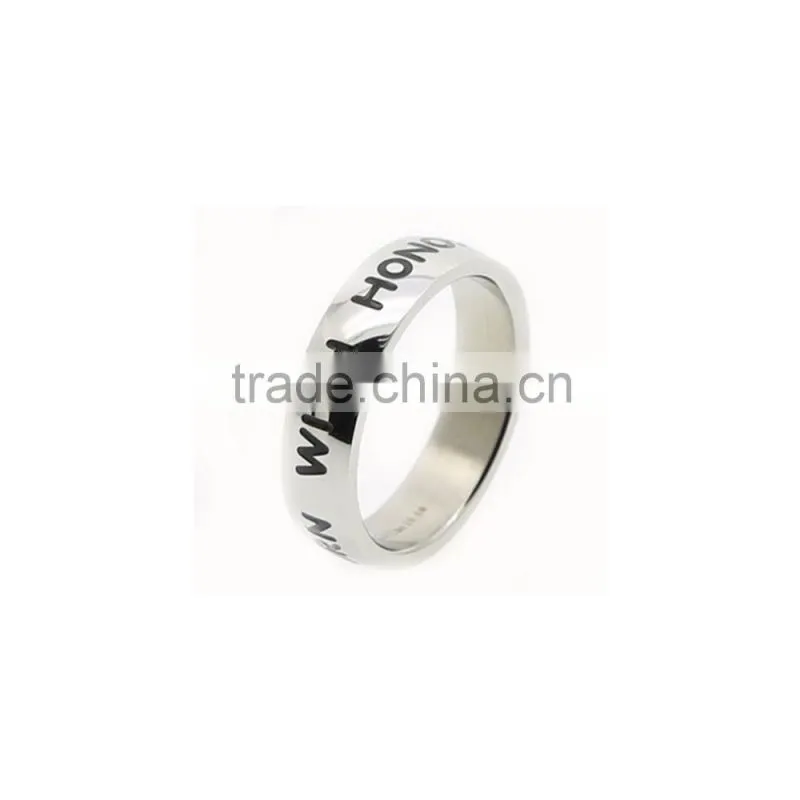 Artificial Latest Smart Wholesale Etched Men Stainless Steel Ring