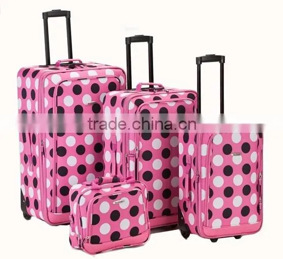 stock stoklot overstock closeout 3pcs 4pcs printed carry on trolley baggage set