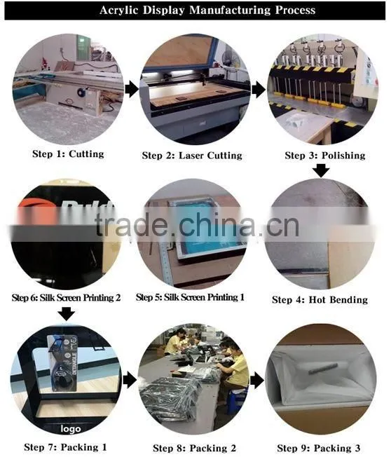 folding clear acrylic coffee table made by acrylic material with printing logo surface