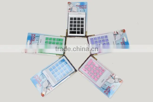 PC USB silicon waterproof 18 keys numeric Keypad Pink