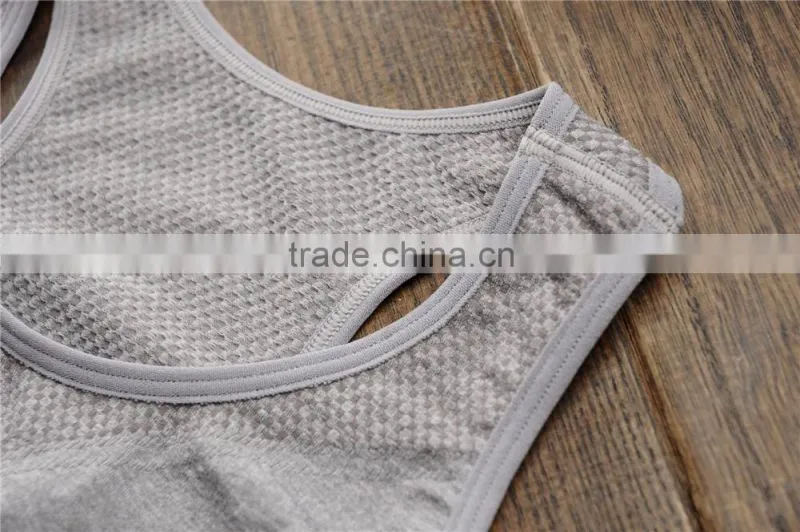 Women hot sale crop top seamless bra underwear without padded cup