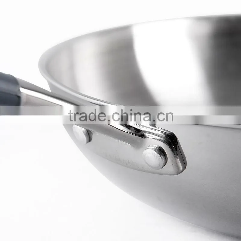 Stainless steel korean wok with glass lid