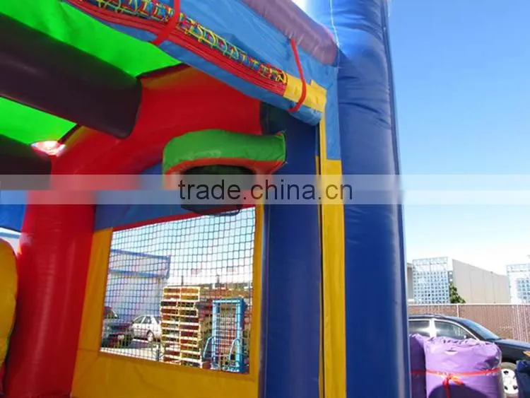 Commercial balloon combo inflatable bouncer with slide for sale
