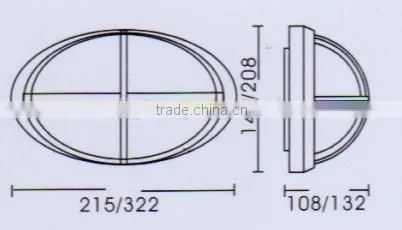 Factory sale e27 bulkhead lamp 60w
