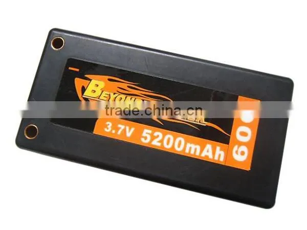 Hard case 3.7v rc helicopter lipo battery toy car pack for airplane/car/toy, factory wholesale rechargeable rc lipo battery