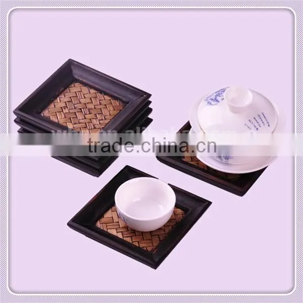 Handmade wooden cup mat customized design