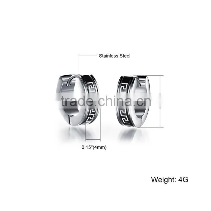 316L jewellery cool style trend 2016 hoop earrings for man
