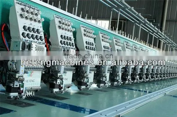 16 heads 9 needles computerized operation flatbed embroidery machine