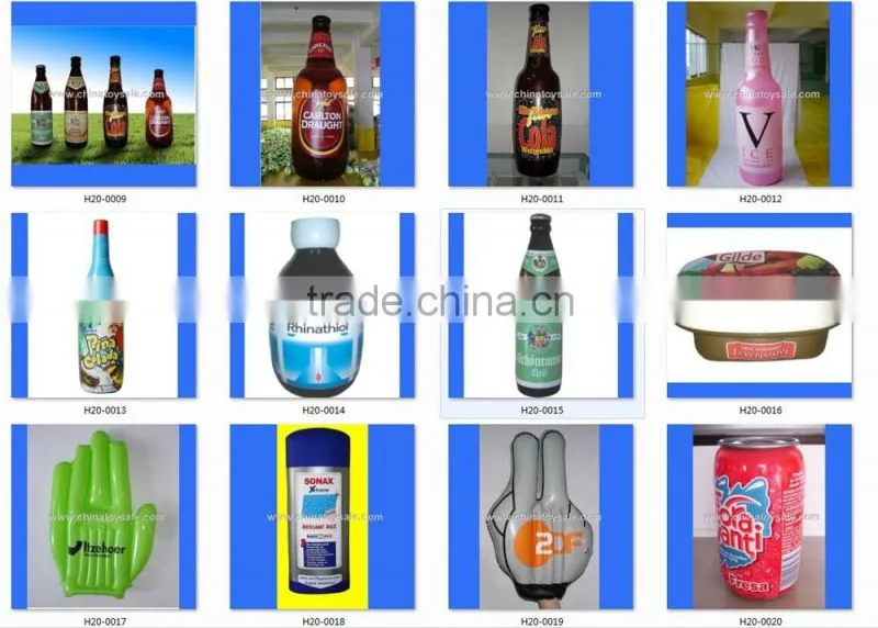 Inflatable Water Bottle for Advertisement