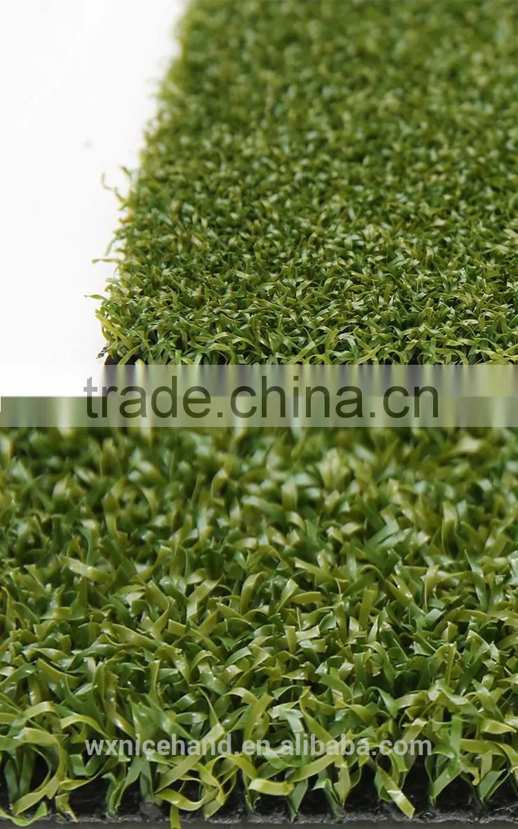 Sport synthetic grass Tennis field flooring /Bri-color curly fiber artificial grass for sports