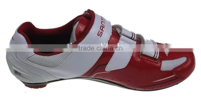2016 road cycling shoe bike shoes compatibility SPD system with 3 straps