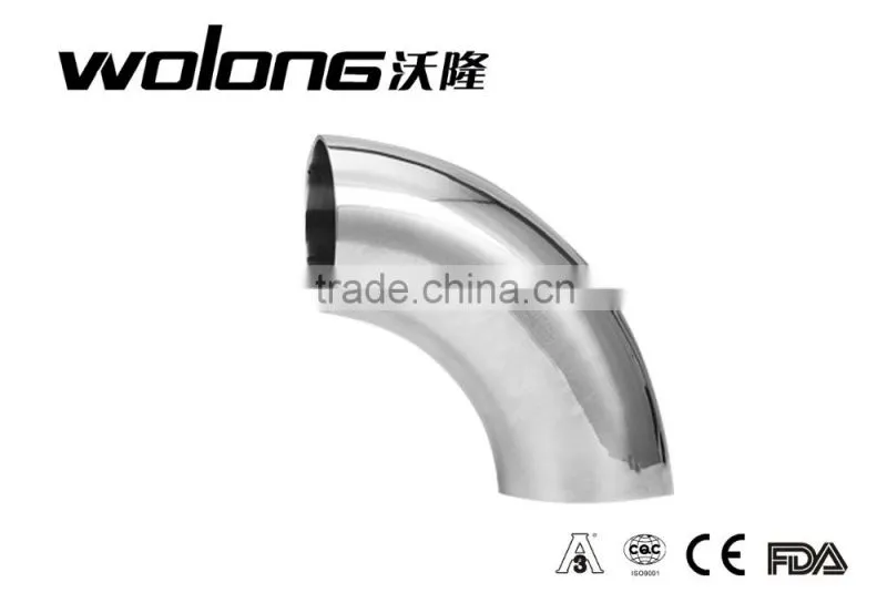 stainless steel sanitary pipe bend 90D elbow