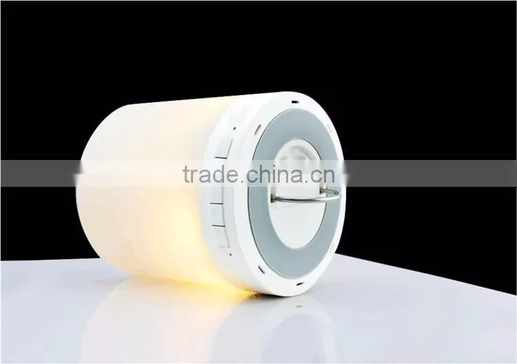 2016 Portable LED Desk Light RGB Rechargeable Battery Operated Touch Sensor Dimmable Wireless Table Lamps With Bluetooth Speaker