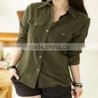 wholesale 21 wale stretch RFD or PFD corduroy fabric for garment dyeing