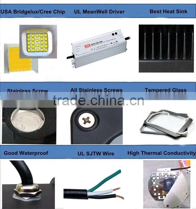 High power DLC cUL UL E361401 outdoor 10w led flood llighting