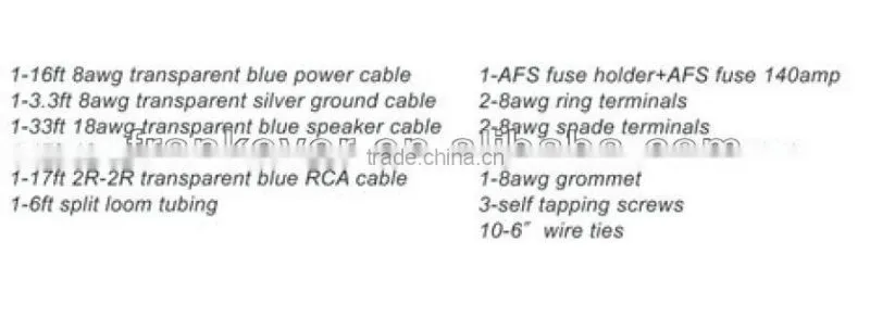 FrankEver 8 AWG Car Audio Cable Kit Car Amp Wiring Kit