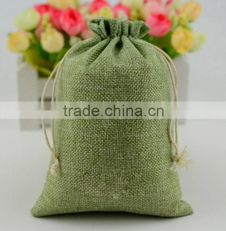 New design natural jute pouch with cotton rope china supplier